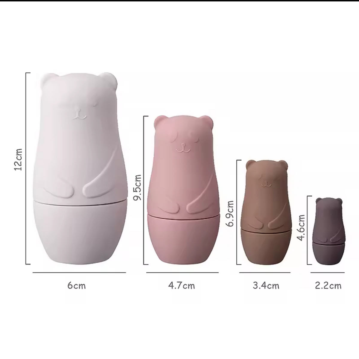 Silicone Nesting Bears