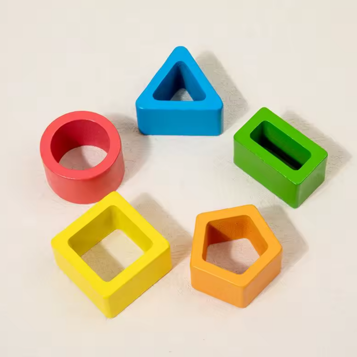 Wooden Shape Sorting & Stacking
