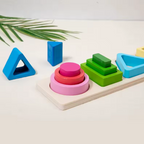 Wooden Shape Sorting & Stacking