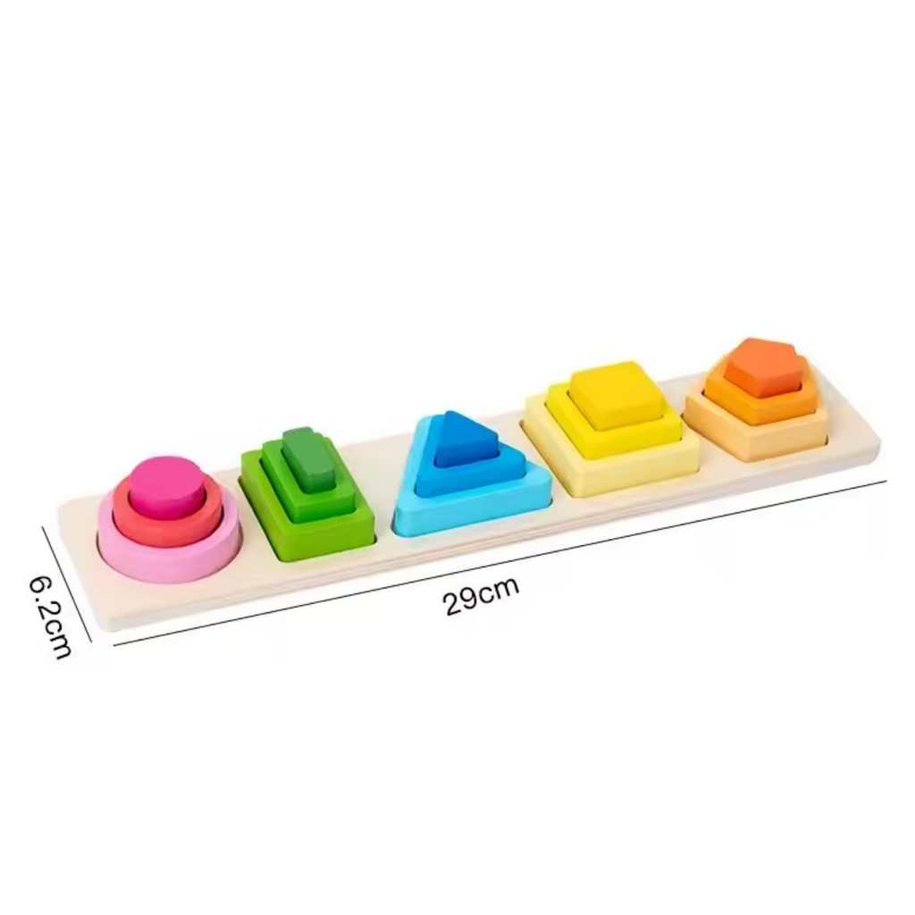 Wooden Shape Sorting & Stacking