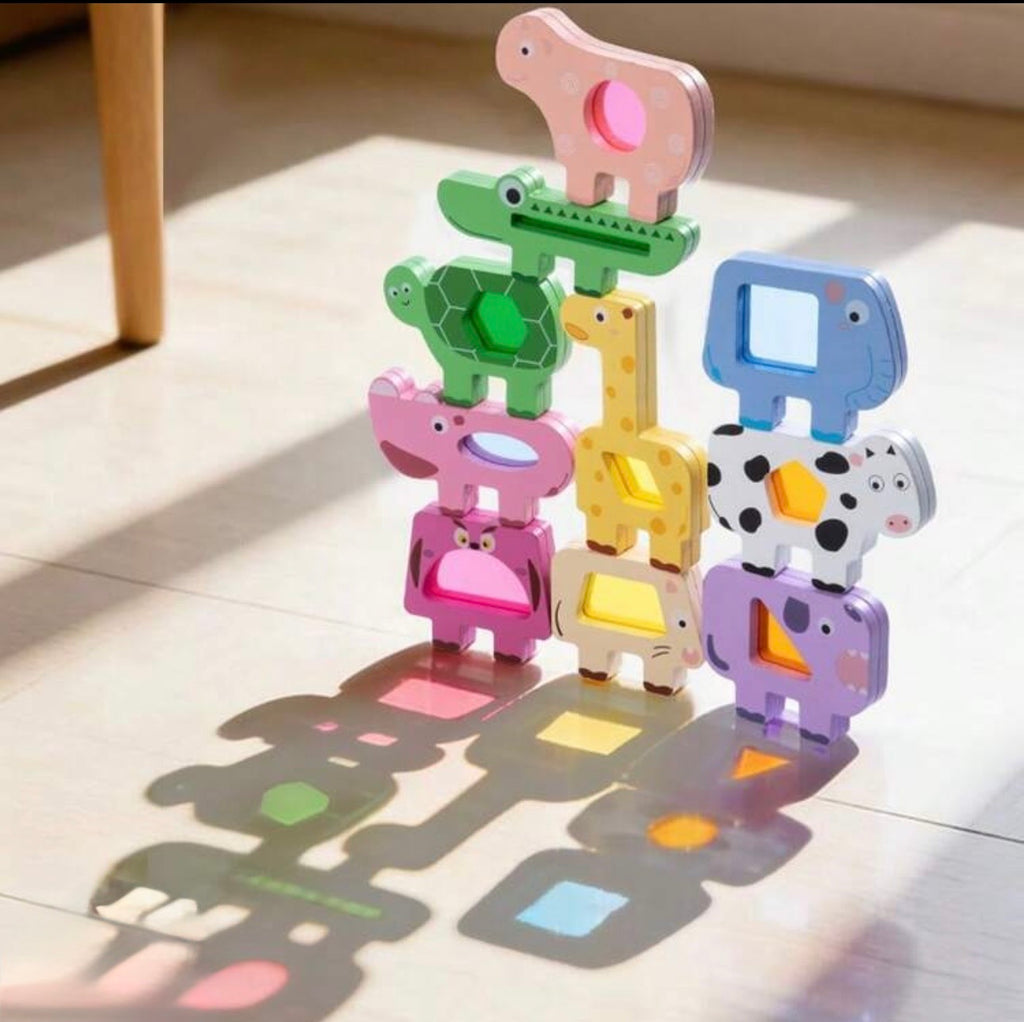 Wooden Animal Balance Stacking