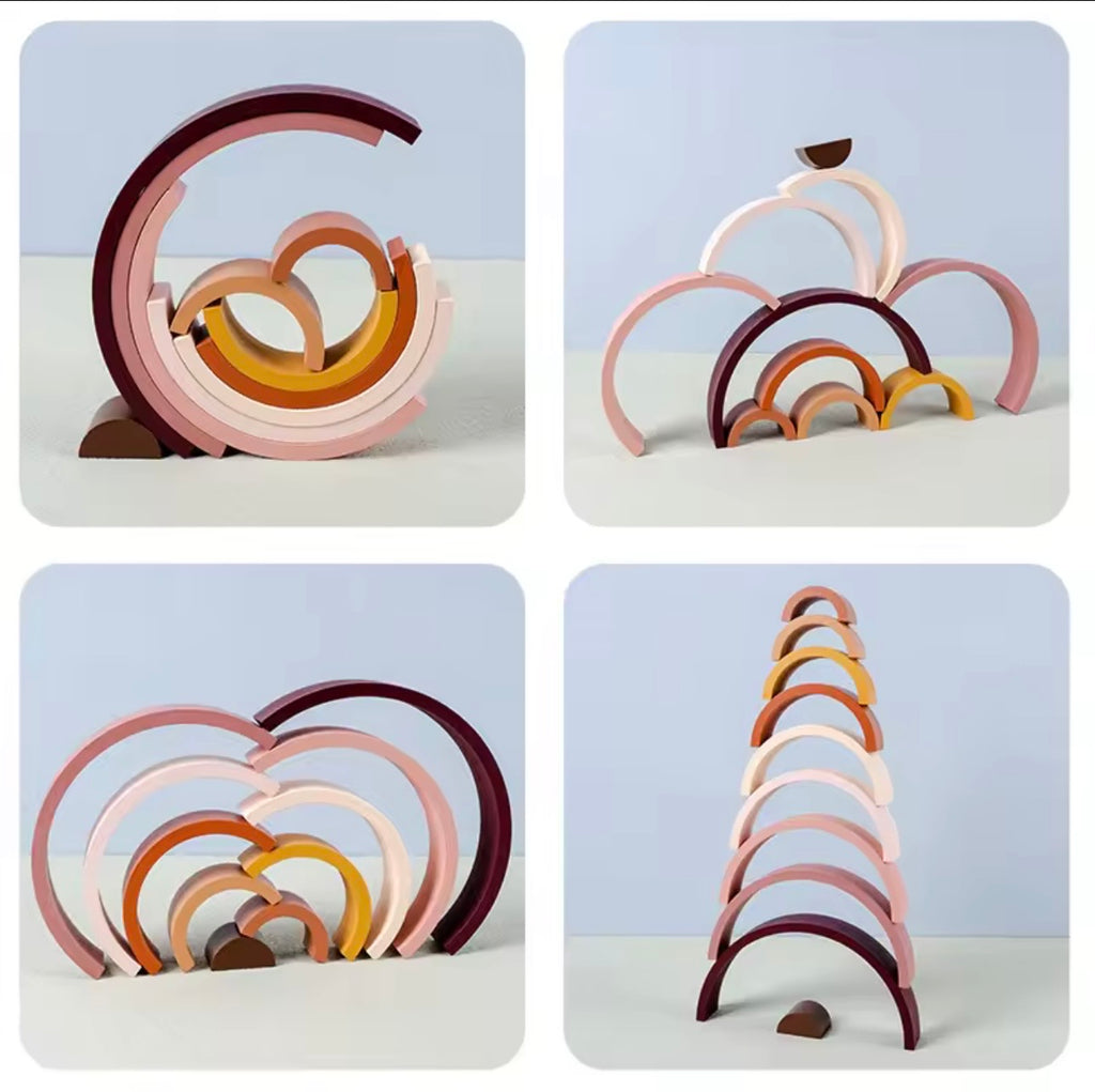 Wooden Rainbow Stack