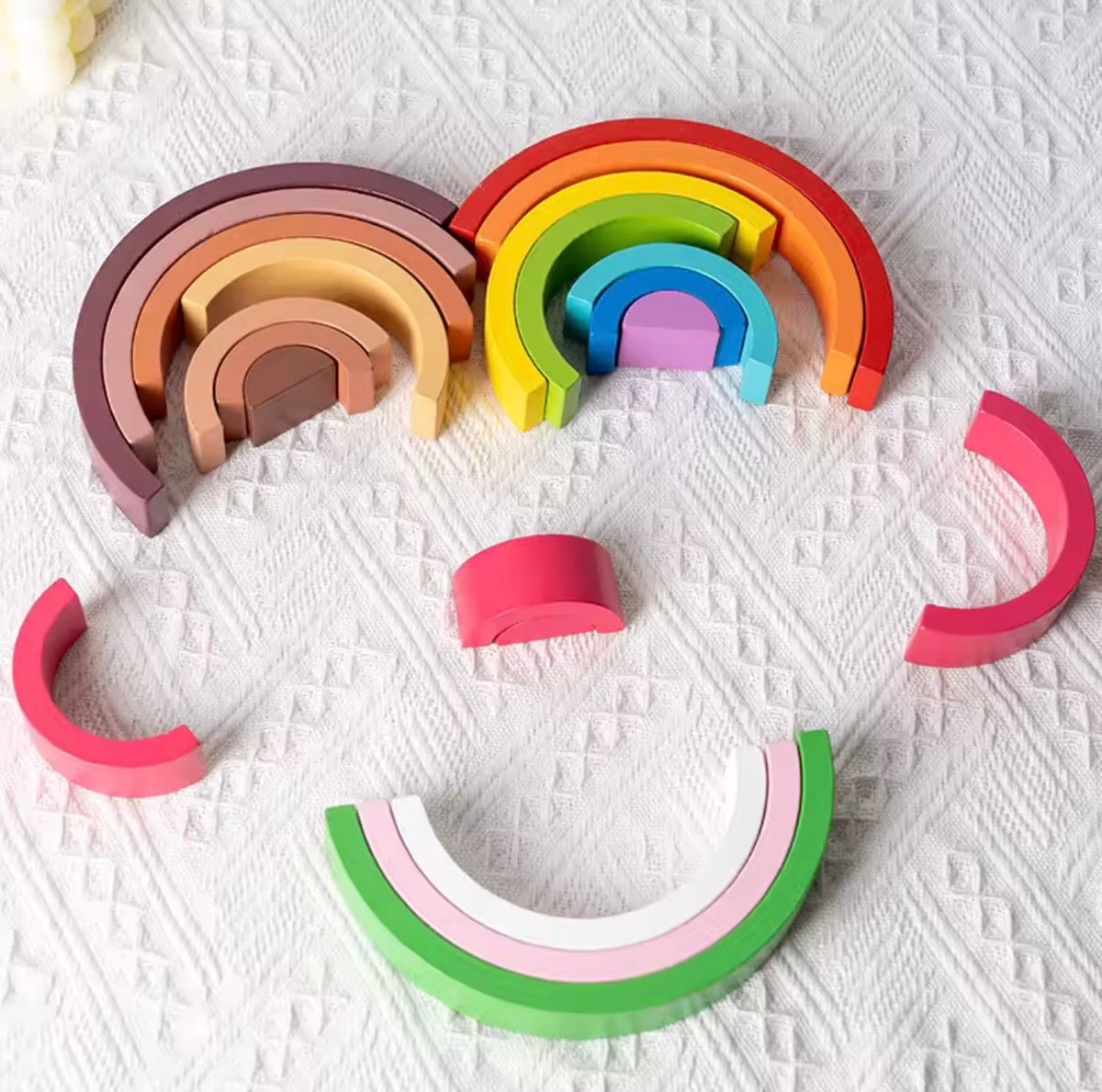 Wooden Rainbow Stack