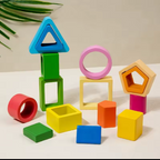 Wooden Shape Sorting & Stacking