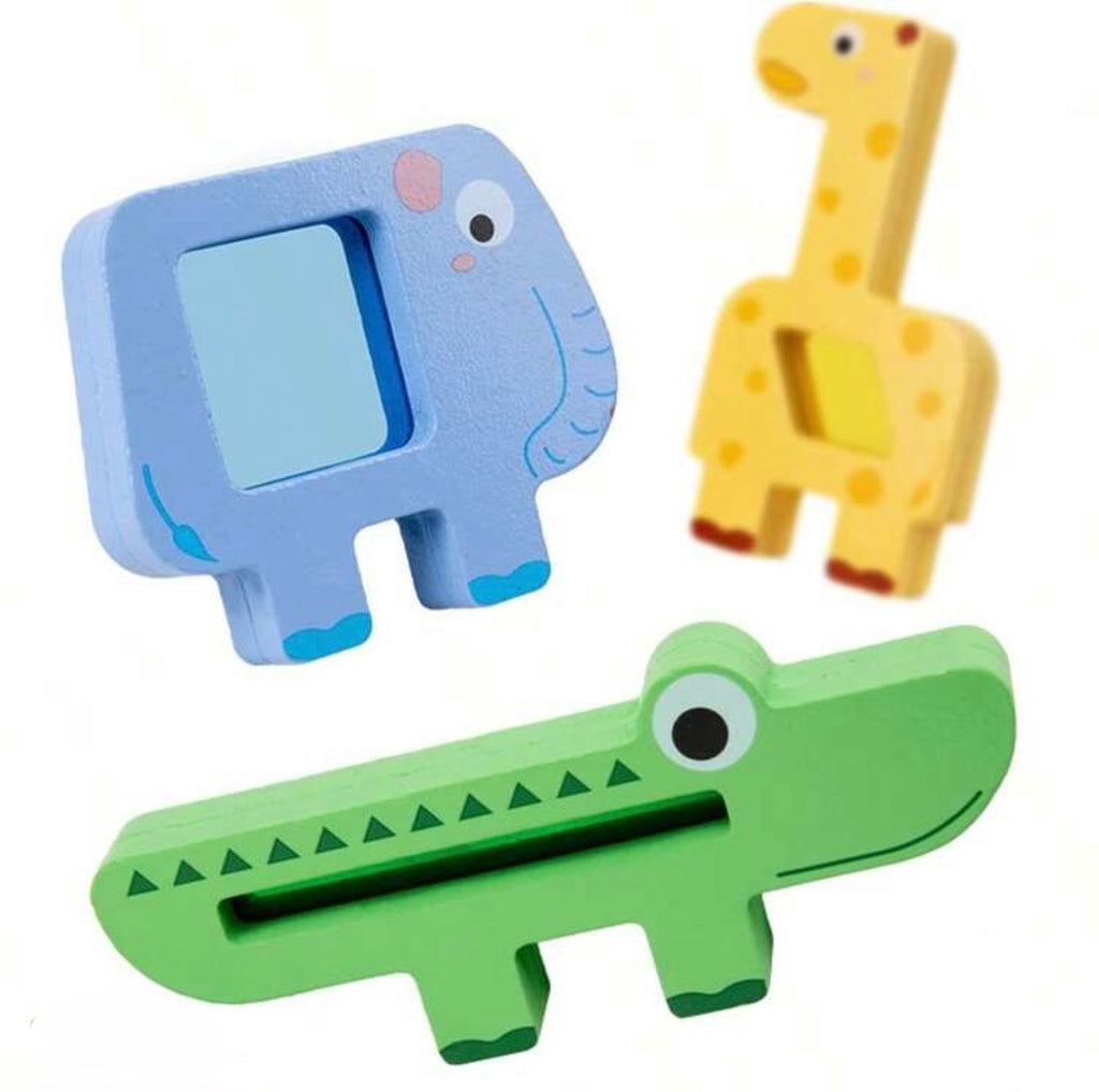 Wooden Animal Balance Stacking